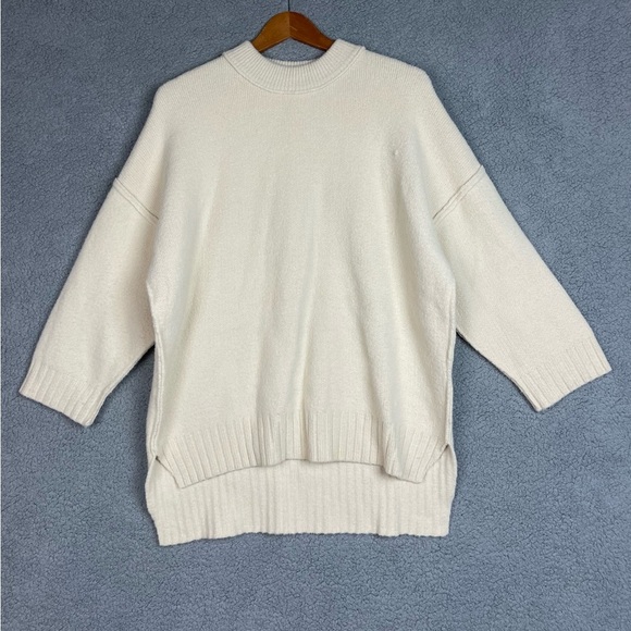 Free People Cream Oversized Sweater Size XS Cream - Picture 9 of 10
